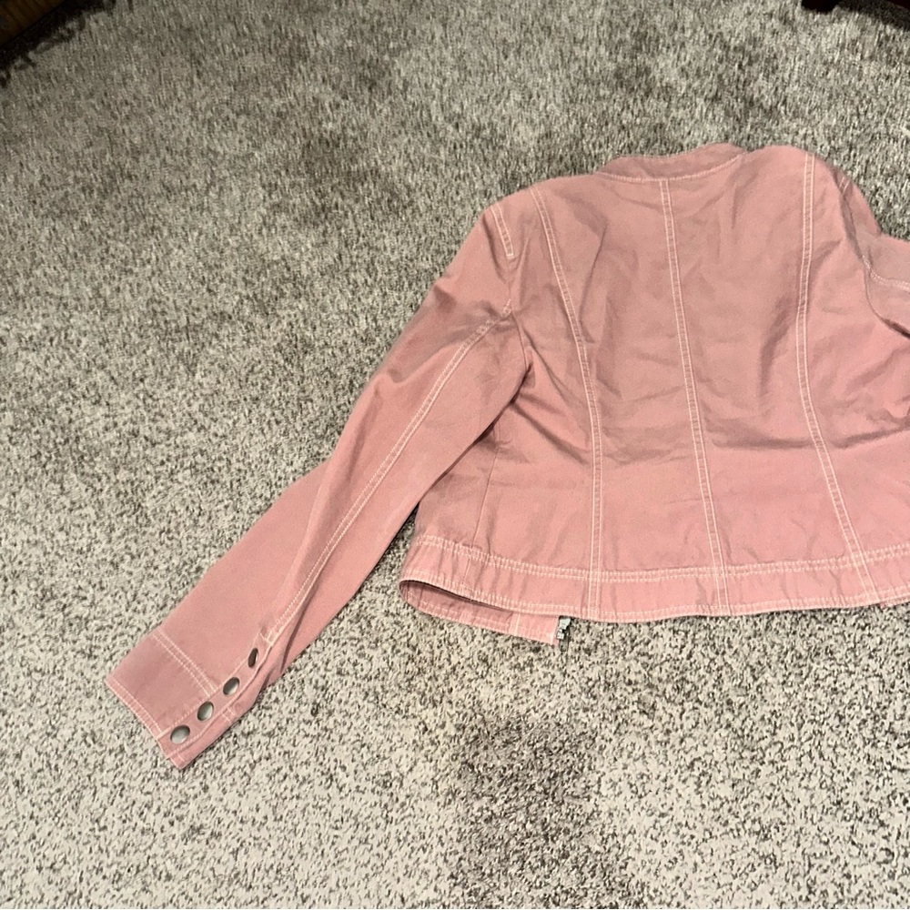 LOFT Blush Pink Button-Up Jacket - image 8